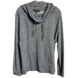 Derek Heart Grey Cowl Neck Hoodie Sweatshirt Kangaroo Pocket Sz L EUC